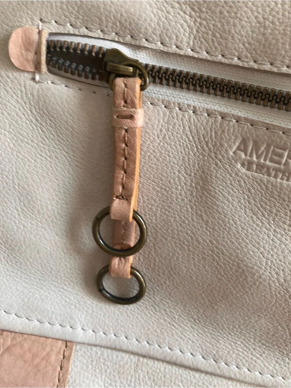 American Leather Co. cream leather